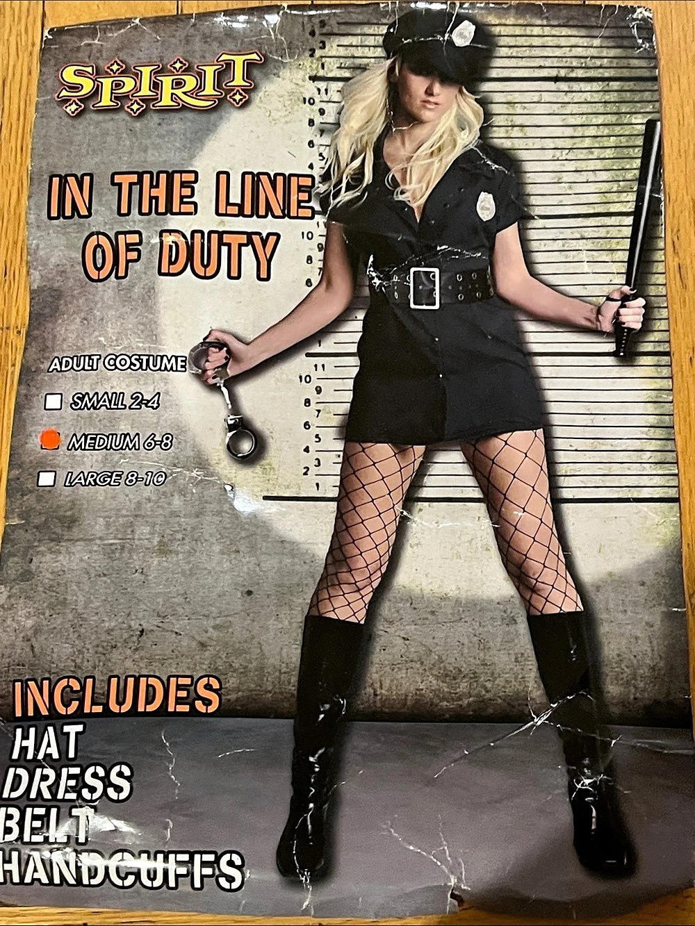Spirit Halloween In the Line of Duty Police Halloween Costume MEW Size 6-8